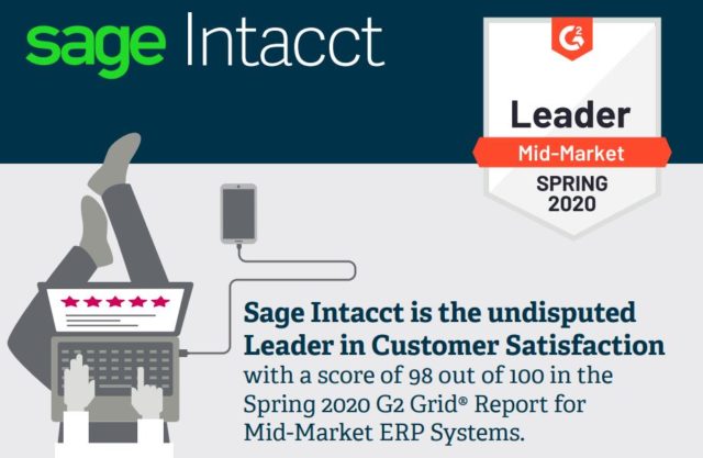 Sage Intacct cloudbased financial software 1 for customer satisfaction