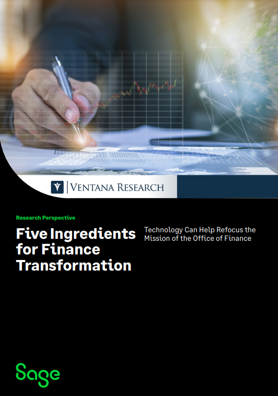 Sage Intacct Five Ingredients for Finance Transformation